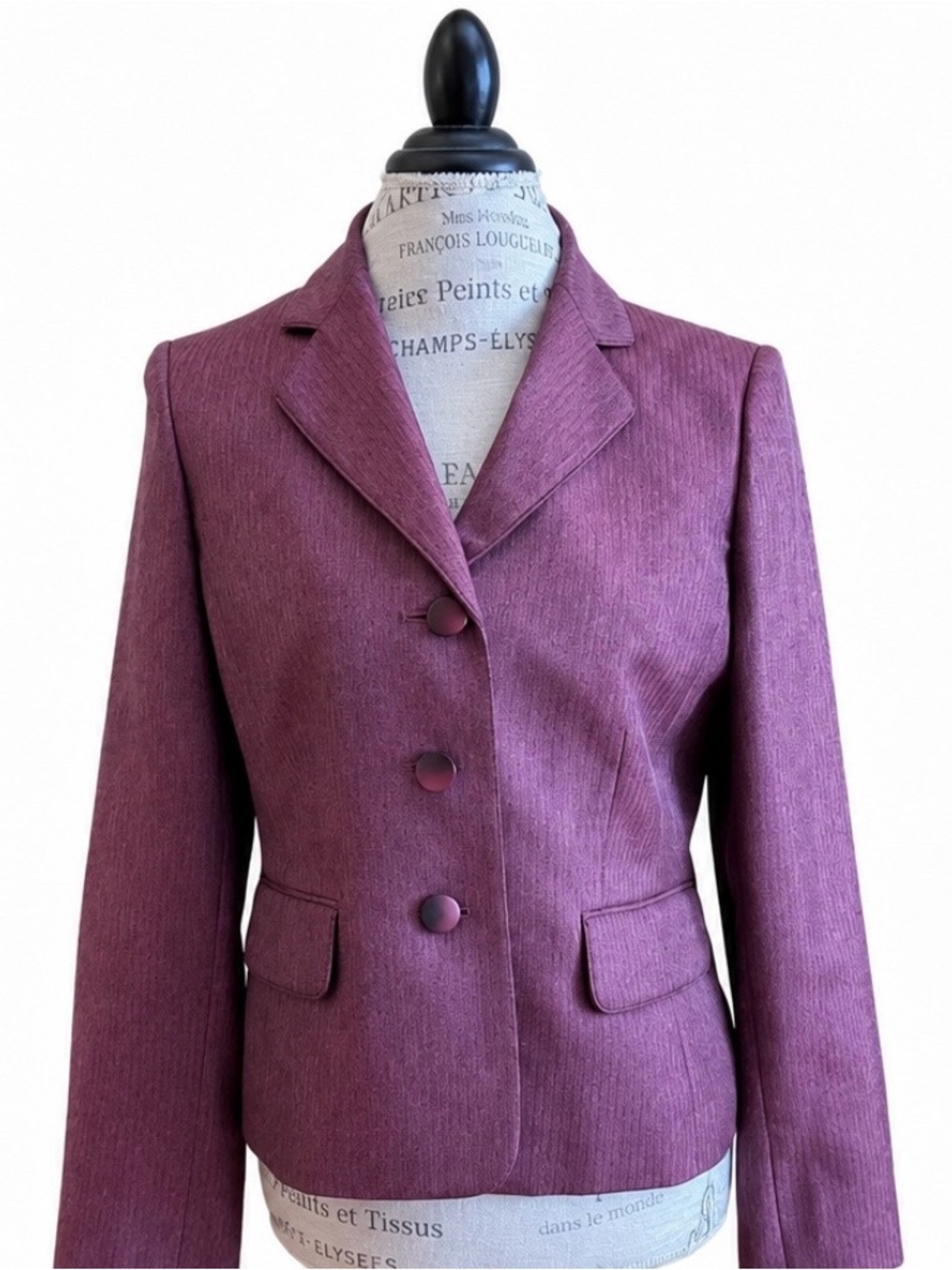 Evan Picone Rich Plum Blazer Size 10